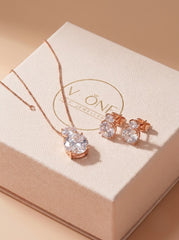 Moonlight stone silver  pendant set for women