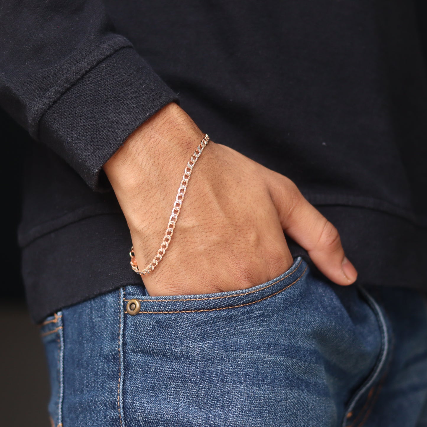 Classic Rose Gold Men's Bracelet