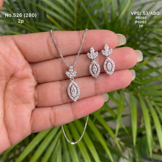 Miraya Silver pendant set for women