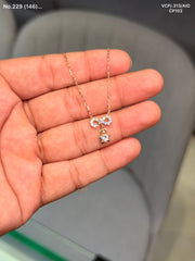Cuddle infinity silver chain pendant