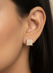 Signature diamond silver stud