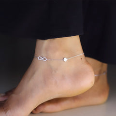 Infinity Charm Silver Payal