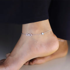 Infinity Charm Silver Payal