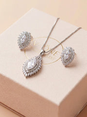 Riddhima silver pendant set for women