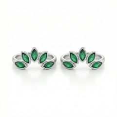 Divya lotus silver toerings