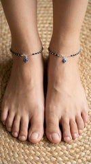Pure silver evil eye payal