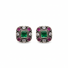 Chandni bloom silver stud