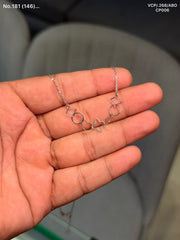 Geometric glow silver chain pendant