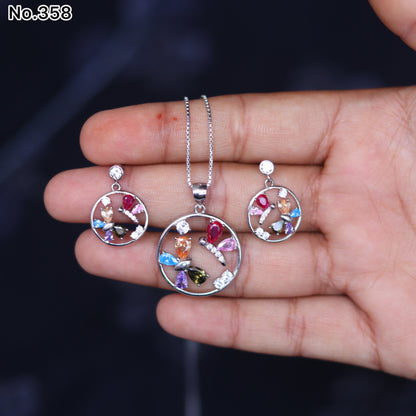 Silver Pendant Set - V One Jewellery