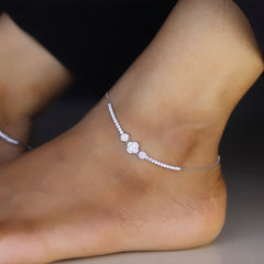 Frosted Mist Silver Payal