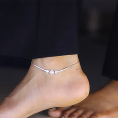Frosted Mist Silver Payal
