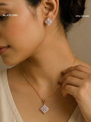 Zaylina silver pendant set for women