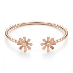 Blossom mist silver kada for women