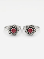 Rose whisper silver toerings for women