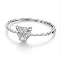 Tiger charms silver kada for women