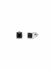 Luna black silver stud