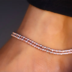 Opulent Silver Rose Payal