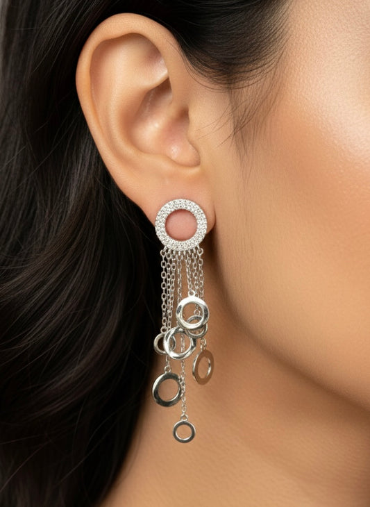 Aurelia spark silver earrings