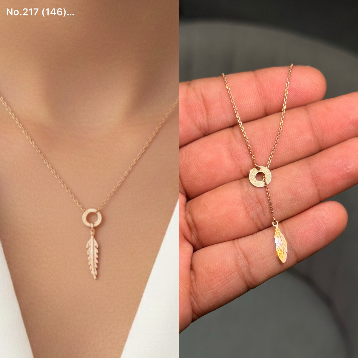 Autumn Breeze silver chain pendant