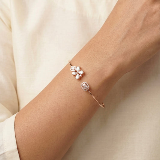 Frost shine silver kada for women