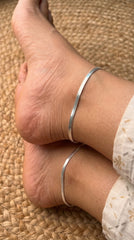 Snake silver payal for women