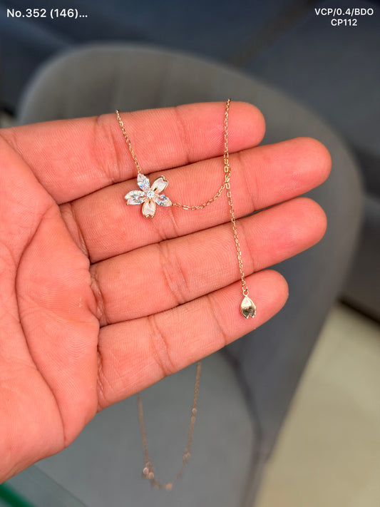 Flowerfall silver chain pendant