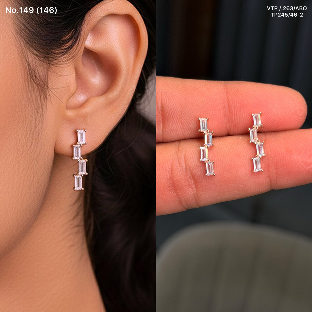 Nysa dew silver stud