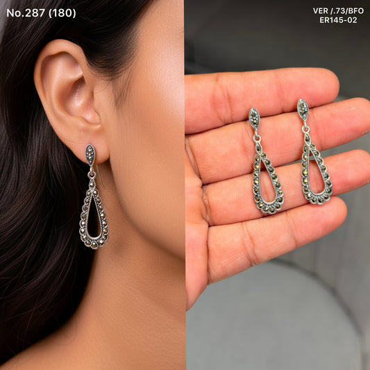 Starlit drops silver earrings
