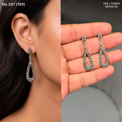 Starlit drops silver earrings
