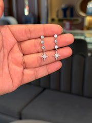 Radiance charm silver earrings