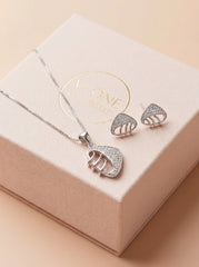 Lunorique silver pendant set for women