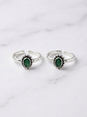 Oliver spark oxidised silver toerings for women