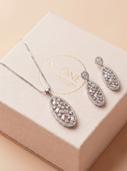 Moonique silver pendant set for women