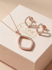 Lunessa silver pendant set for women