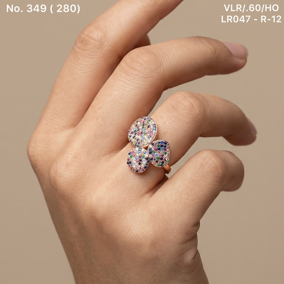 Silver blossom ring for women