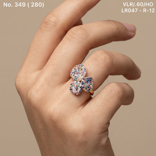 Silver blossom ring for women
