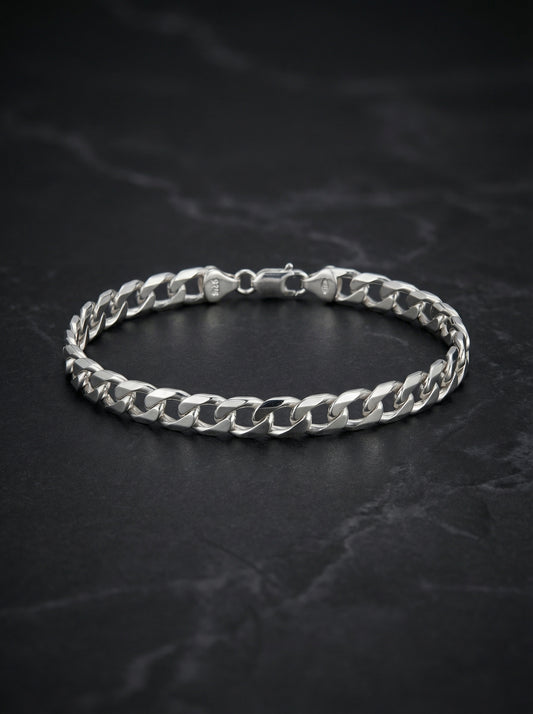 Zenith band silver bracelet for men