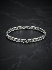 Zenith band silver bracelet for men