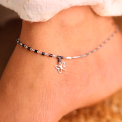Silver Butterfly Bela payal
