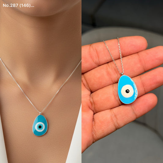 Eternal eye silver chain pendant
