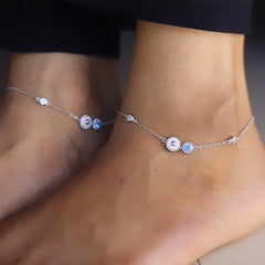 Gleaming Sunburst Silver Payal