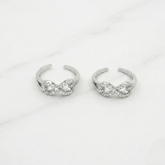 Infinity muse silver toerings for women
