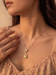 Golden shine silver pendant set for women