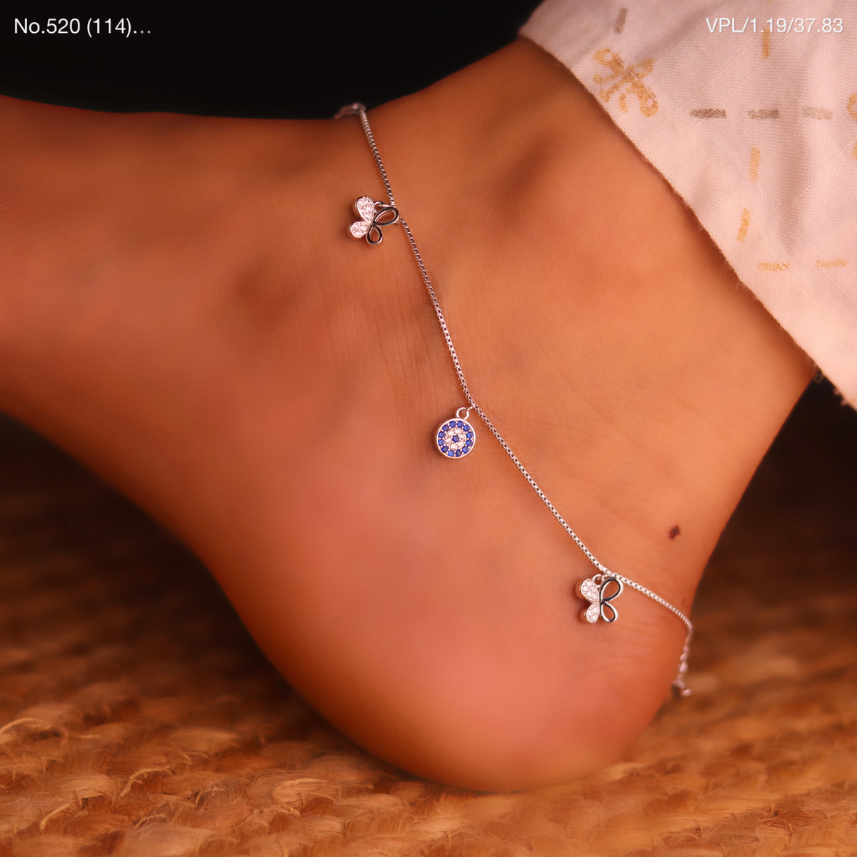 Graceful Butterfly Flower Women Payal