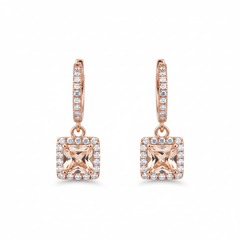 Classic stone silver earrings