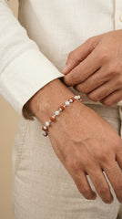 Silver Moti Rudraksha Bracelet