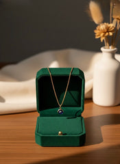 Evil eye silver chain pendant