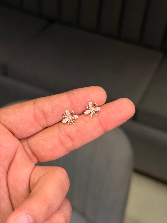 Sweet blush silver studs