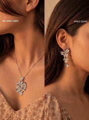 Elegant aura silver pendant set for women