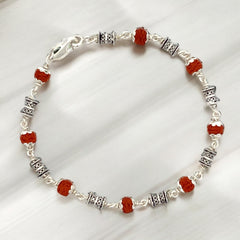 Silver Damroo Rudraksha Bracelet